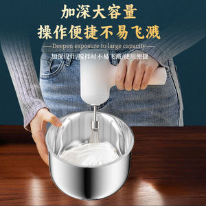 Thickened Stainless Steel <b>Basin</b> With Lid <b>Round</b> Stackable Food Storage Container For Kitchen Use - Product Image 4