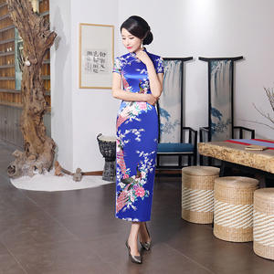 <span class=keywords><strong>Vestidos</strong></span> Cheongsam Vintage de Primavera/Verano <span class=keywords><strong>para</strong></span> Mujer, Tallas Grandes, Corte Entallado, Venta al Por Mayor de Fábrica - Product Image 3