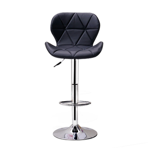Modern Adjustable Home <b>Bar</b> <b>Stool</b> Comfortable Synthetic <b>Leather</b> High Chair with Backrest for Kitchen Gym Front Living Room - Product Image 1