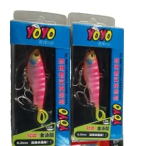 LUTAC Wholesale New 65mm 85mm Soft Bait Plastic Lures 3D Eyes Fishing VIB Vibe Lure For Chub