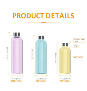 NAYAD LFGB Bouteille Eau Tritan Bouchon Vissé 22oz 34oz Sport Extérieur OEM 1000 MOQ - Product Image 2