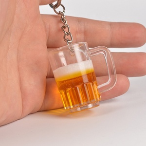 2 Styles Mini Chope à Bière Porte-clés Acrylique Vente en Gros Verre à Vin Bière Jewkia Carens Impression UV Jouet Porte-clés Plastique Avion 1 Couleur - Product Image 6