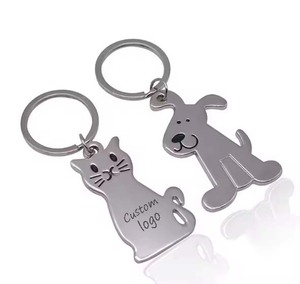 Porte-clés personnalisé pour chien/chat, cadeau promotionnel pour animalerie, porte-clés publicitaire en métal sur mesure - Product Image 1
