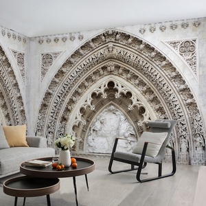 Papel tapiz 3D de estilo europeo retro Para decoración de interiores, mural de extensión de espacio para restaurante - Product Image 3