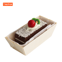 Plateau de cuisson en bois, moule à pain biodégradable avec papier de cuisson, prêt à être expédié