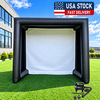 Tente de simulation de golf gonflable en gros, cage de frappe de golf portable avec pompe à air et écran amovible pour usage intérieur et extérieur