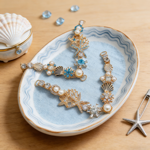 Decorazioni a Catena a V per Scarpe, Cinturini in Strass e Cristalli per Infradito, Accessori per Scarpe da Spiaggia da Donna - Product Image 5