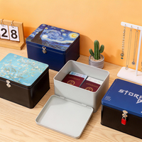Boîte en étain décorative personnalisée en plusieurs couleurs pour la chambre des enfants ou l'emballage de cadeaux