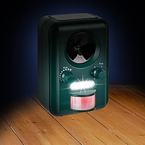 Répulsif Solaire pour Oiseaux, Répulsif Ultrasonique pour Animaux d'Extérieur, Répulsif pour Rongeurs avec PIR + Lumière Stroboscopique pour Éloigner les Animaux - Product Image 5