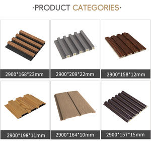 Auuan moderno geometrico WPC impermeabile rivestimento della parete di legno alternativo sfondo decorativo lambrins TV - Product Image 3