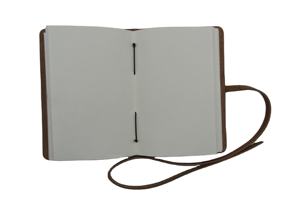 Carnet de notes artisanal en cuir véritable vintage marron personnalisé, relié rustique, avec papier blanc pour hommes et femmes - Product Image 5