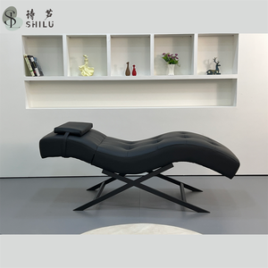 Cama de Masaje Facial Curva con Base Eléctrica Ajustable en Altura, de Cuero Negro, para Salón de Belleza Moderno, Hotel de Lujo, Fábrica ShiLu - Product Image 4