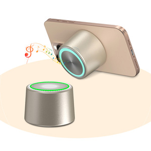 Aluminum Sturdy All-in-one Waterproof IPX6 Type-C 5W 600mAh RGB Wireless <b>Mini</b> Phone Stand TWS BT5.4 Magnetic <b>Speakers</b> - Product Image 2
