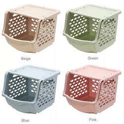 Panier de rangement empilable multifonction en plastique PP pour légumes et fruits - Product Image 5