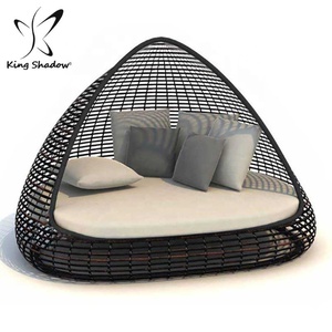 Sofá Cama de Playa Resistente, Material de Ratán Grueso, Cama de Día para Exteriores, Tumbona - Product Image 2