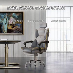 Sedie da Ufficio all'Ingrosso dalla Cina, <span class=keywords><strong>Poltrona</strong></span> Direzionale <span class=keywords><strong>Ergonomica</strong></span> Girevole con Schienale Alto, in Pelle PU, Regolabile - Product Image 2