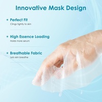 Masque facial en feuille réparateur au collagène humain recombinant de type III, purifiant, hydratant, végétalien et sans cruauté animale, vente en gros