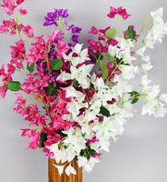 Fleurs artificielles en soie Bougainvillea, fleurs de prune triangulaires, résistantes aux UV, écologiques, pour la décoration de mariage, Halloween, fête des mères