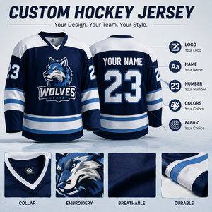 Maillot de hockey à rayures sublimées, logo d'équipe en twill, broderie personnalisée, respirant, séchage rapide, uniforme pour le hockey sur glace - Product Image 3