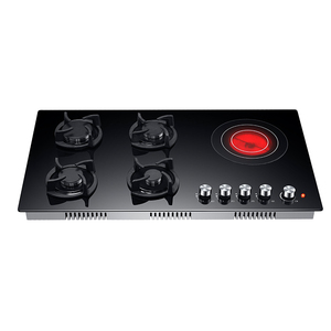 Electrodomésticos de Cocina, <span class=keywords><strong>Estufa</strong></span> Híbrida Integrada de 4 Quemadores, 3 de <span class=keywords><strong>Gas</strong></span> <span class=keywords><strong>y</strong></span> 1 Eléctrico, Placa de Cocción de Inducción Infrarroja de Cerámica - Product Image 4
