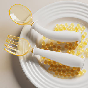 Ensemble cuillère et fourchette en silicone pour bébé ZIZA OEM/ODM personnalisable, fabriqué en Chine, <span class=keywords><strong>couverts</strong></span> pour enfants avec logo personnalisé - Product Image 4