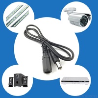 Kabel Combo Daya 12V dengan Colokan Pemantik Rokok, Klip Pegas Ganda, Konektor DB9 Betina, Sekrup Knurled, dan Jack DC Barrel