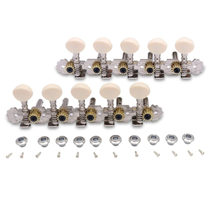 Clavijas de Afinación para Guitarra Acústica de 10 <span class=keywords><strong>Cuerdas</strong></span>, Cromadas, 5L5R, con Doble Orificio - Product Image 1