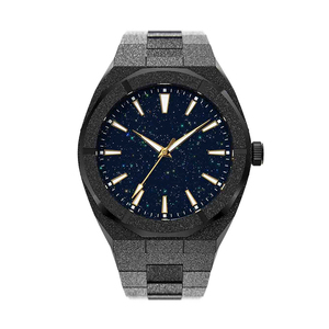 Montre pour homme de haute qualité, style Paul, luxueuse, résistante à l'eau, entièrement en acier inoxydable, montre analogique givrée pour homme - Product Image 6