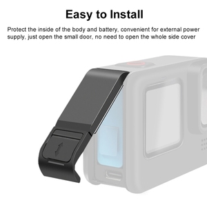 PULUZ POM Plastic Battery Side Interface Case Cover for <strong>GoPro</strong> <strong>HERO</strong> 13/12/11/10/9 Black Action Sport <strong>Camera</strong> - Product Image 5