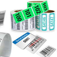 Etiquetas de Código de Barras Personalizadas, Etiquetas de Números de Serie, Etiquetas Adhesivas con Código QR, Etiquetas en Rollo