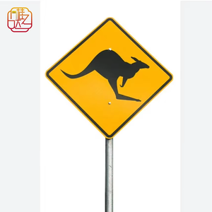 Segnale di Avvertimento Canguro Standard Australiano - Conforme AS 1742 Segnale Stradale Giallo a Diamante per Attraversamenti Faunistici - Product Image 2