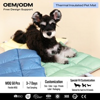 OEM ODM |   Tapis thermique pour chien Thinsulate réversible, pliable, résistant à l'eau, lavable en machine, personnalisable avec logo, prêt à être expédié