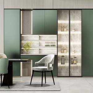 Ensemble de meubles de chambre à coucher de luxe King-Size avec design personnalisable, y compris une armoire et un cadre de lit assortis - Product Image 1