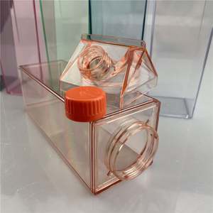 Botella de Agua de Plástico Transparente de 500ml/1000ml, a Prueba de Fugas, con Tapa de Apertura Rápida, Apta para Lavavajillas - Product Image 3