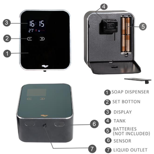 Hợp Kim Nhôm Cảm Biến Xà Phòng <span class=keywords><strong>Dispenser</strong></span> Tự Động Hồng Ngoại Touchless Bọt Phòng Tắm Điện Tay Khử Trùng Xà Phòng Lỏng <span class=keywords><strong>Dispenser</strong></span> - Product Image 2