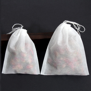 Eco Non tessuto con coulisse sacchetto per bustina di tè stampato personalizzato compostabile riutilizzabile imballaggio sostenibile per i fornitori di tè - Product Image 2