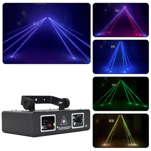 Luz láser de escenario de discoteca RGB a todo color de doble cabezal Control DMX512 para clubes nocturnos y KTVs Cuerpo de aluminio para DJs - Product Image 5