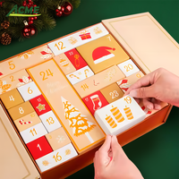 Boîte de papier aveugle de Noël à double porte de bonne qualité Boîte à bonbons Boîte à jouets Boîte cadeau de Noël en papier