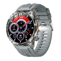 Montre connectée AK911.7 pour hommes, batterie 1000 mAh, étanchéité IPX8, bracelet silicone, 100+ modes sportifs, boussole, appels Bluetooth, moniteur de fréquence cardiaque, interface utilisateur élégante