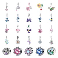 Pendentifs en forme de fleur d'iris ou de muguet en tungstène, accessoires de perles, plaqué argent, design original, directement de l'usine
