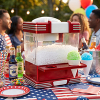 Machine à glace pilée double tension 120V 220V 30W avec lame en acier inoxydable et pelle à glace de 20 litres