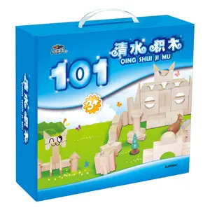 Intelligence Building Construction Wooden Blocks Set Educational Toys For Kids