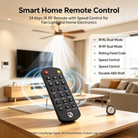 Control Remoto Inalámbrico de Doble Modo IR/RF de 24 Teclas, con Código Fijo y Variable, Control de Velocidad, para Electrónica del Hogar, Fabricación OEM/ODM