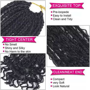 14 pulgadas Boho Box Crochet Hair Bohemian Goddess <span class=keywords><strong>River</strong></span> Bob Box Trenza Crochet Trenzas - Product Image 2