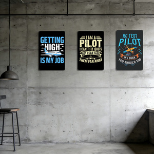 Insegne Metalliche Decorative con Slogan alla Moda, Poster in Latta Personalizzati per Garage, <span class=keywords><strong>Club</strong></span>, Camera dei Ragazzi, Decorazioni Murali per Amanti degli Aerei - Product Image 2