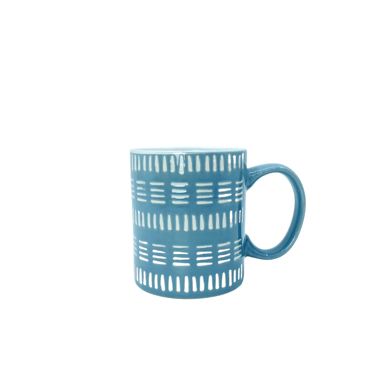 Vente en gros Grès blanc rouge bleu peint à la main motif sérigraphie fond Engobe tasses en céramique mate tasses en porcelaine