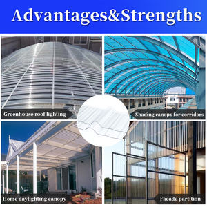 Moderne Extérieur Transparent Coloré 840 Type 760 Parking Plafond Vague <span class=keywords><strong>Plaque</strong></span> <span class=keywords><strong>Polycarbonate</strong></span> Toit PC Éclairage Tuile Toit PC Moderne - Product Image 3