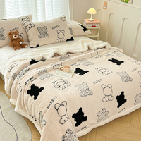 Couverture de lit moderne et chaude pour la maison, en tissu 100 % polyester, motif végétal uni, douce pour la peau, idéale pour l'hiver