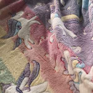 Manta de Franela con Estampado de Dibujos Animados al por Mayor, Manta de Felpa con Diseño de Unicornio que Brilla en la Oscuridad para Niños - Product Image 5