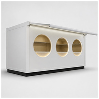 Chariot alimentaire clé en main certifié CE DOT en aluminium, acier inoxydable et fibre de verre, pour pizzas et snacks, isolé, résistant à la rouille, avec alimentation intégrée